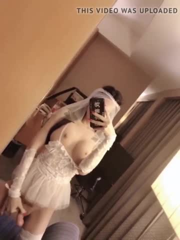 This Asian Ladyboy Bride Cums for You