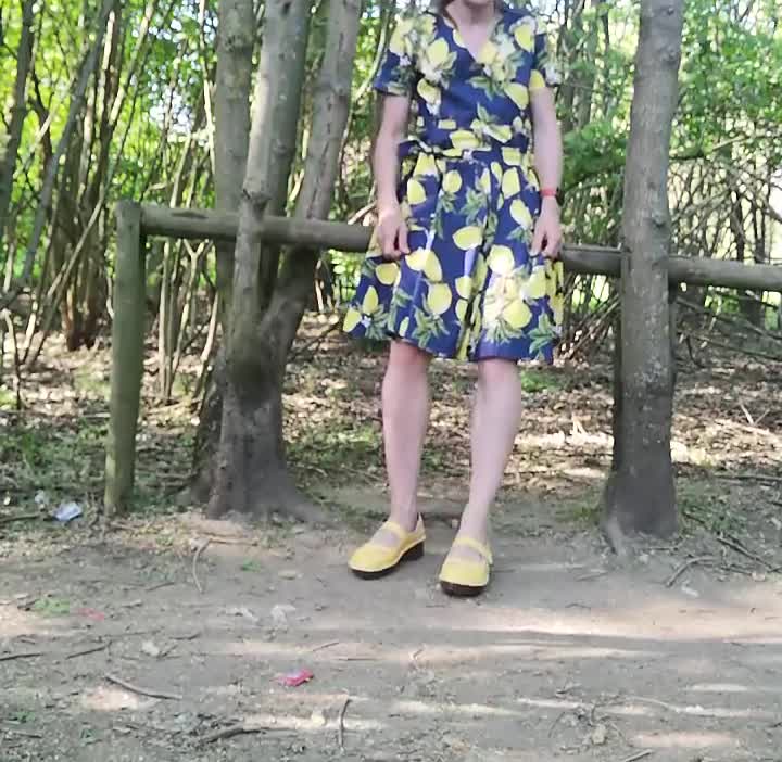 blue and yellow dress