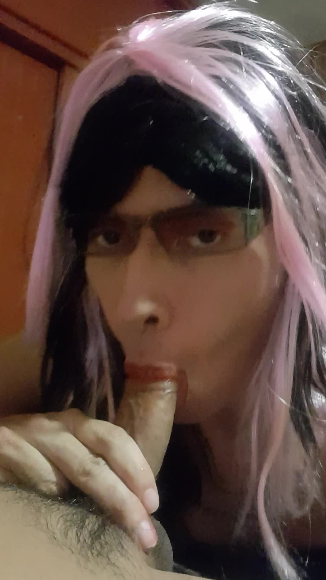 Mexican Crossdresser slut oral sex (soy travesti mexicana)